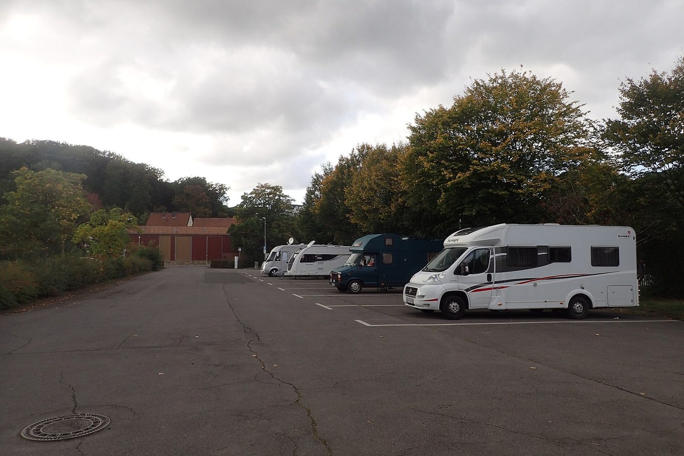 Campers op een camperplaats